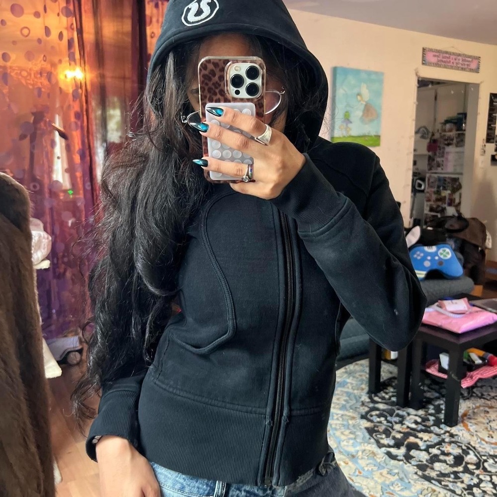 Lululemon 2000s Black Scuba Full-Zip Hoodie
